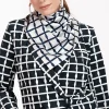 Triangle squares scarf - kit/dark blue