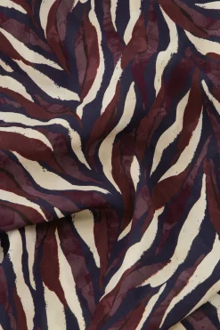 Veerle leaves crepe blouse - kit/merlot