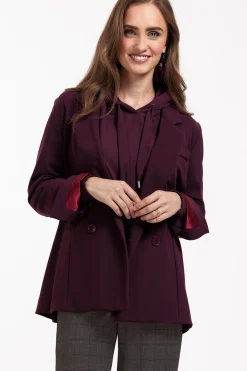 Violet bonded blazer - blackberry