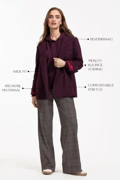 Violet bonded blazer - blackberry