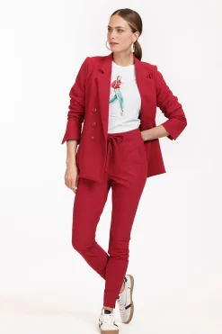 Violet bonded blazer - dark red