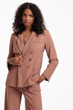 Violet pinstripe blazer - chocolate/kit
