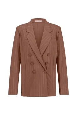 Violet pinstripe blazer - chocolate/kit