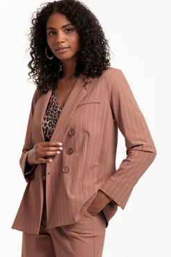 Violet pinstripe blazer - chocolate/kit