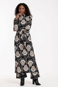 Wendi graphic big dress - multi color