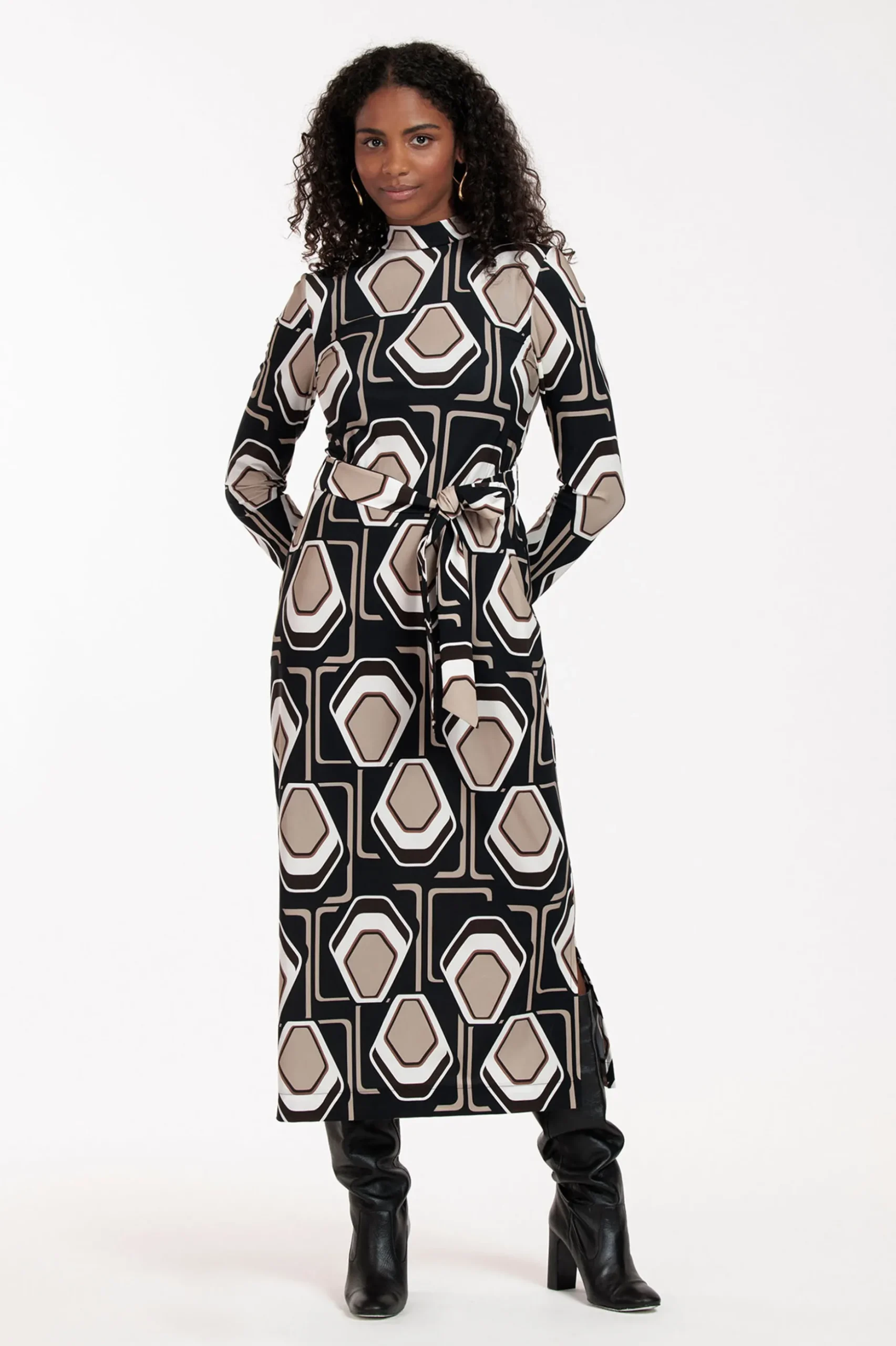 Wendi graphic big dress - multi color