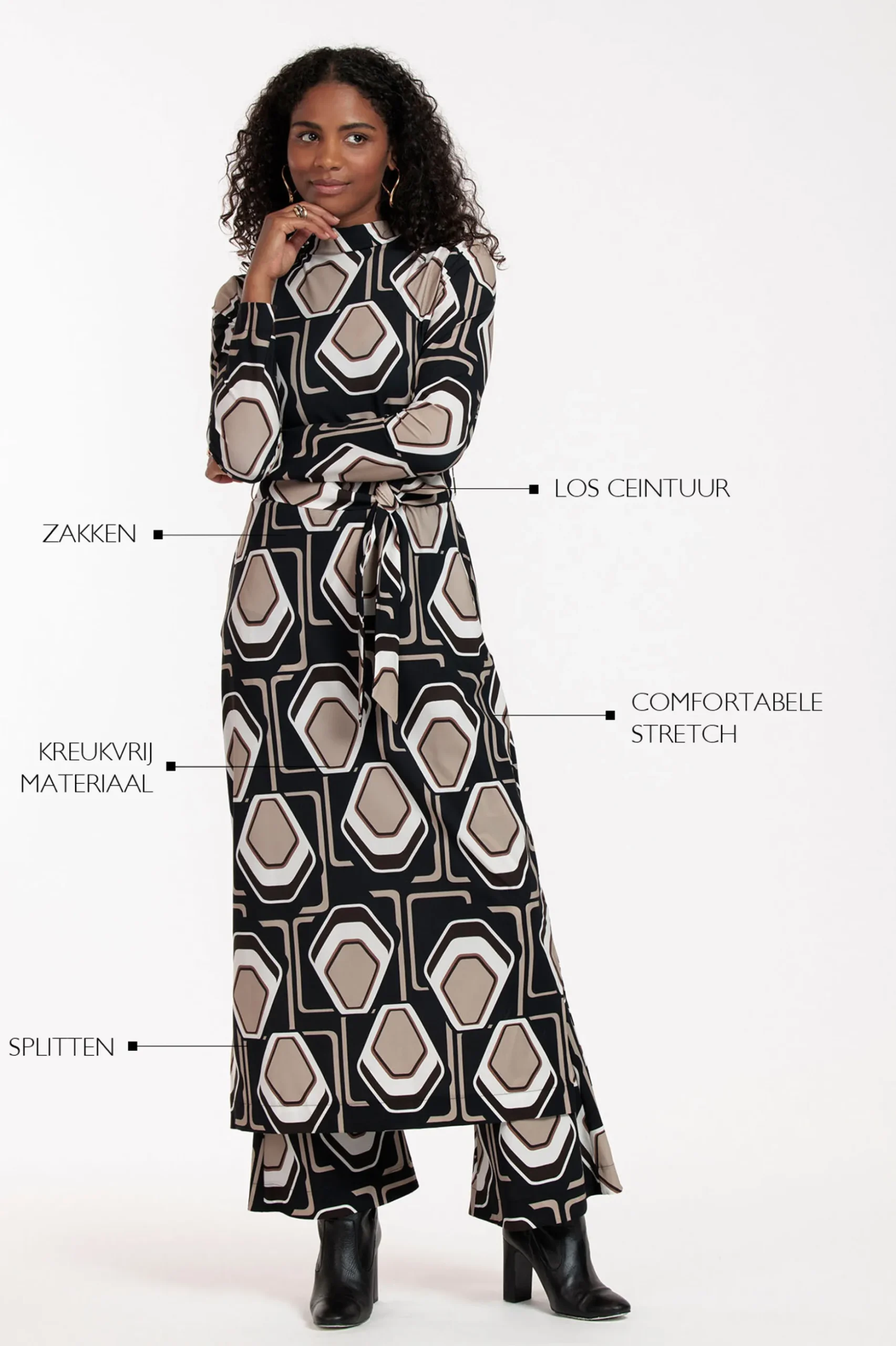 Wendi graphic big dress - multi color